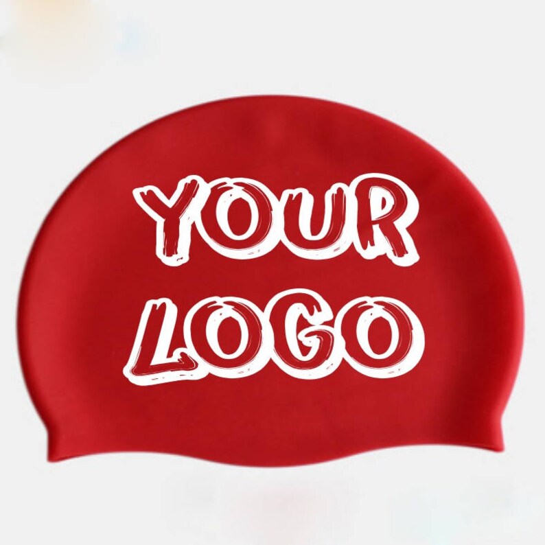 Silicone swim cap custom print