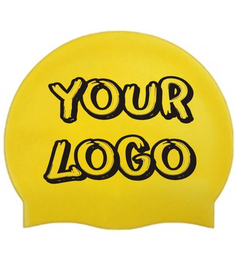 Silicone swim cap custom print