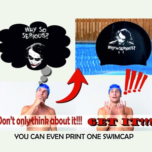 Silicone swim cap custom print image 1