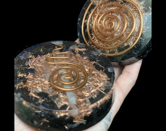 Orgone Coasters Charging Plates with Spiral or Unalome sold individually