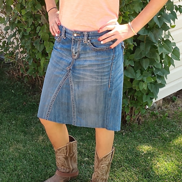 Denim Skirt - Etsy