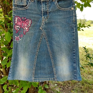 Girls handmade jean skirt