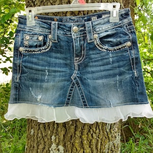 Denim Mini Skirt Handmade for Women - Etsy