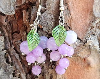 Boucles d'oreilles en forme de grappe, boucles d'oreilles en forme de raisin