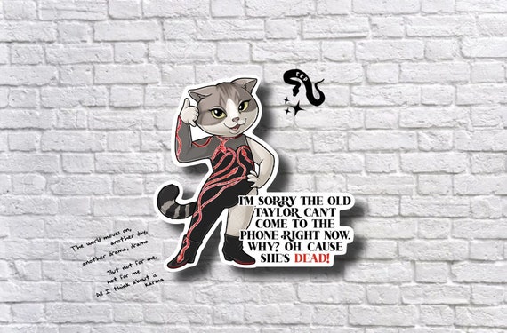 Taylor Swift Sticker | Cat Sticker | Swiftie Merch | Funny Sticker | Waterproof Sticker
