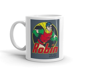 Robin Coffee Mug • Superhero Design • Dishwasher Microwave Safe