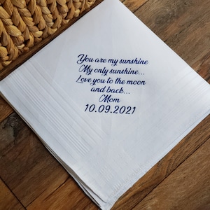 To my son, on his wedding day personalized gift, wedding gift for my son, Printed Wedding Handkerchief, wedding keepsake personalized