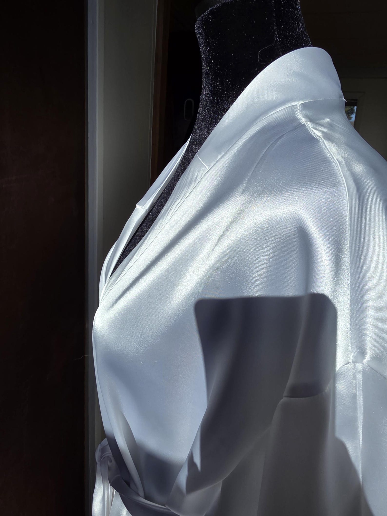 Slashed Formal Robe Wedding Kimono Robe Made From Mom’s Wedding Dress - Heirloom Wedding ...