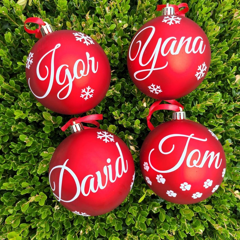 Personalized Christmas Ornaments Custom Ornaments Christmas Etsy