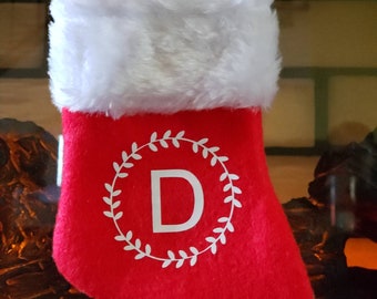 Mini Red Stockings With Cuff | Gift Card Holders | Personalized Christmas Stockings | Custom Christmas Stockings