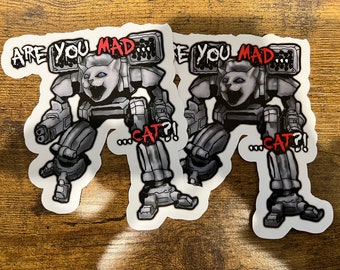 Battletech "Are you MAD...CAT?! Mad cat Sticker