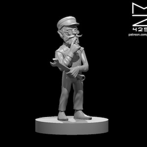 Gnome Male Artificer Old and Pondering Tabletop Miniature