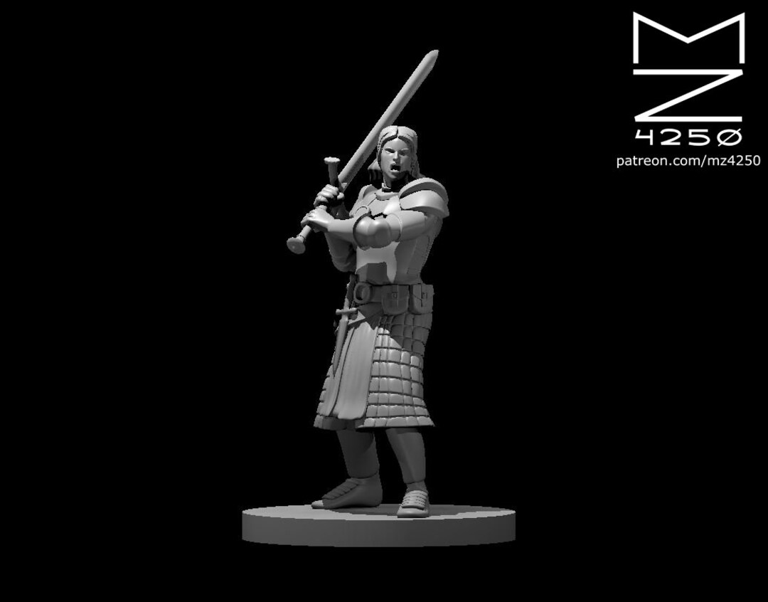 Human Fighter Tabletop Miniature 2 Out of 3 - Etsy