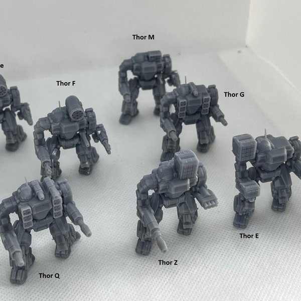 Battletech Thor Mech Tabletop Miniature Variants