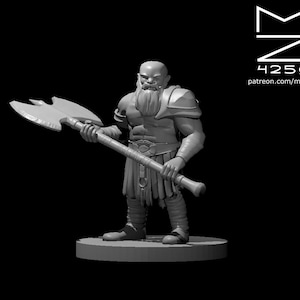 Dwarf Barbarians Tabletop Miniature