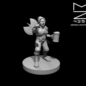Dwarf Fighter Tabletop Miniature