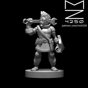Gnome Male Battle Smith Artificer Tabletop Miniature