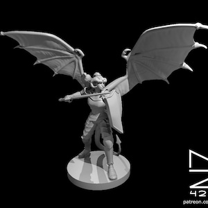 Tiefling Paladin Tabletop Miniature