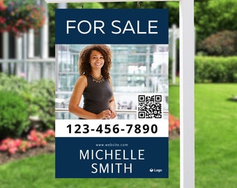 Real Estate Yard Sign - For Sale 10mm Coroplast or Aluminum - 18x24 - 24x36 - Double Sided - Free Shipping