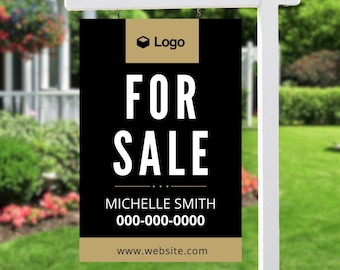 Real Estate Yard Signs | Personalized For Sale Sign with Holes for Hanging
