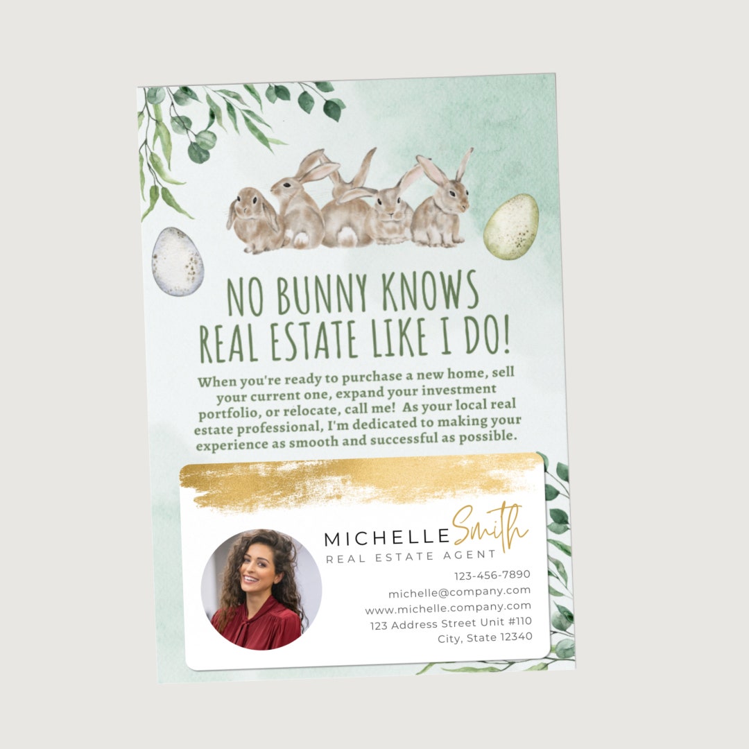 Set of Real Estate Easter Postcards With Envelopes No Bunny Etsy