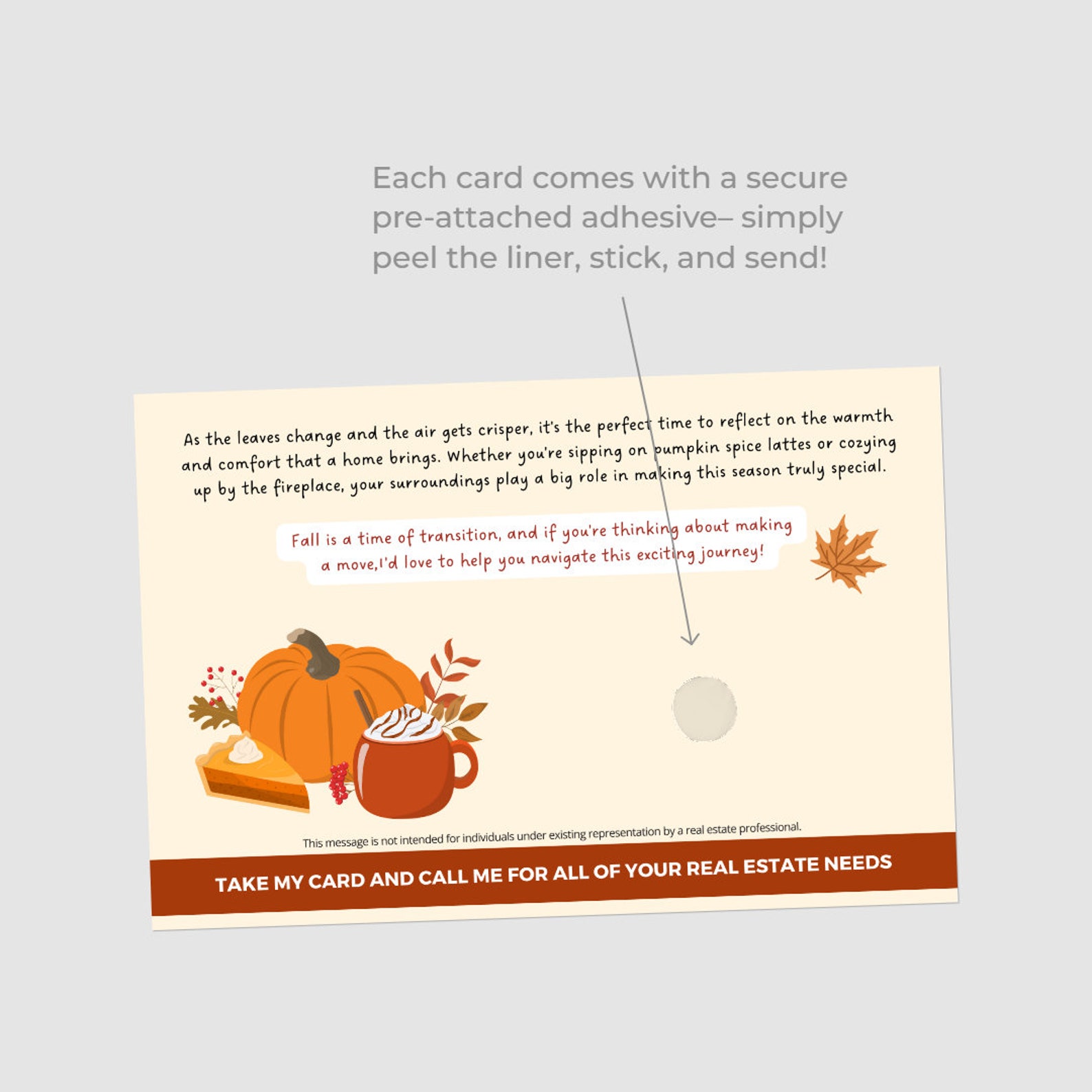 Printed Fall Real Estate Postcards Envelopes Included Etsy