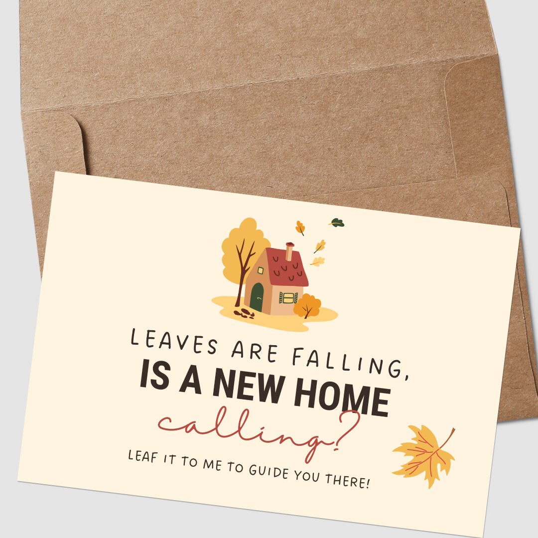 Printed Fall Real Estate Postcards Envelopes Included Etsy