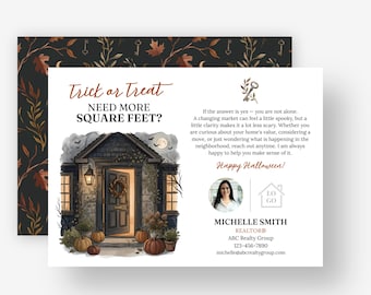 Halloween Prospecting Cards for Realtors | Personalized Real Estate Marketing Mailers