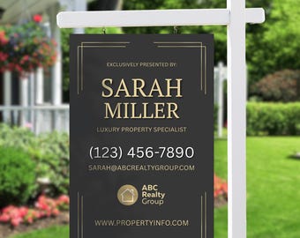 Real Estate Yard Signs | Personalized For Sale Sign with Holes for Hanging