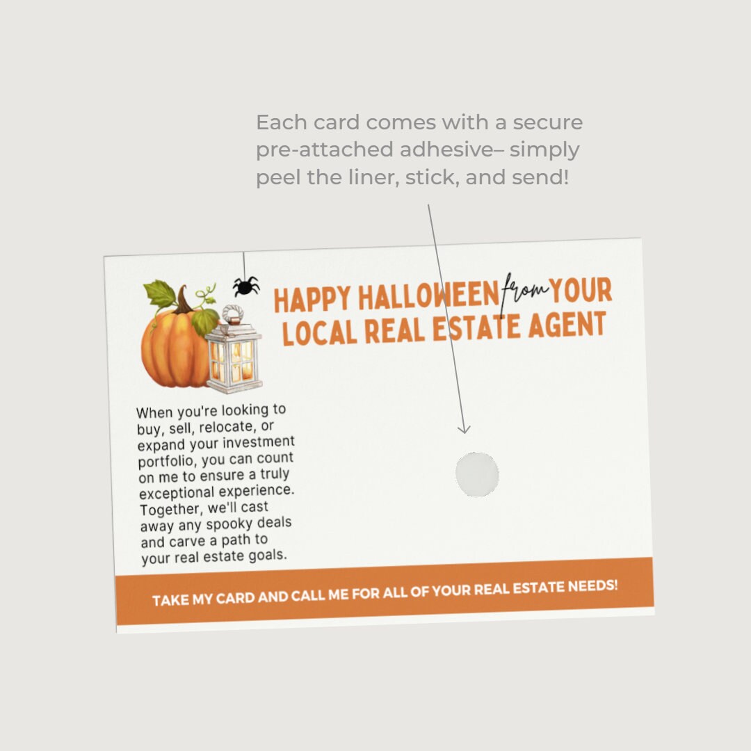 Printed Halloween Real Estate Postcards Envelopes Included Etsy