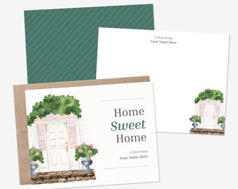 Home Sweet Home Real Estate Cards - Personalized Client Check In Notecards with Envelopes
