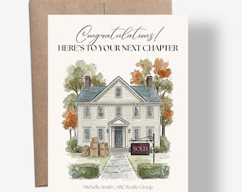 Sold Congratulations Cards | Personalized Real Estate Client Appreciation (Set of 10)