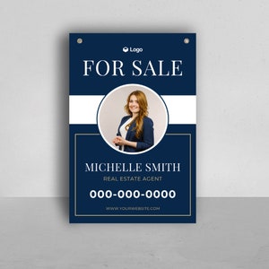 Real Estate Yard Signs | Personalized For Sale Sign with Holes for Hanging bild 2