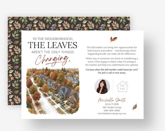 Market Update Fall Prospecting Cards | Personalized Real Estate Marketing Mailers