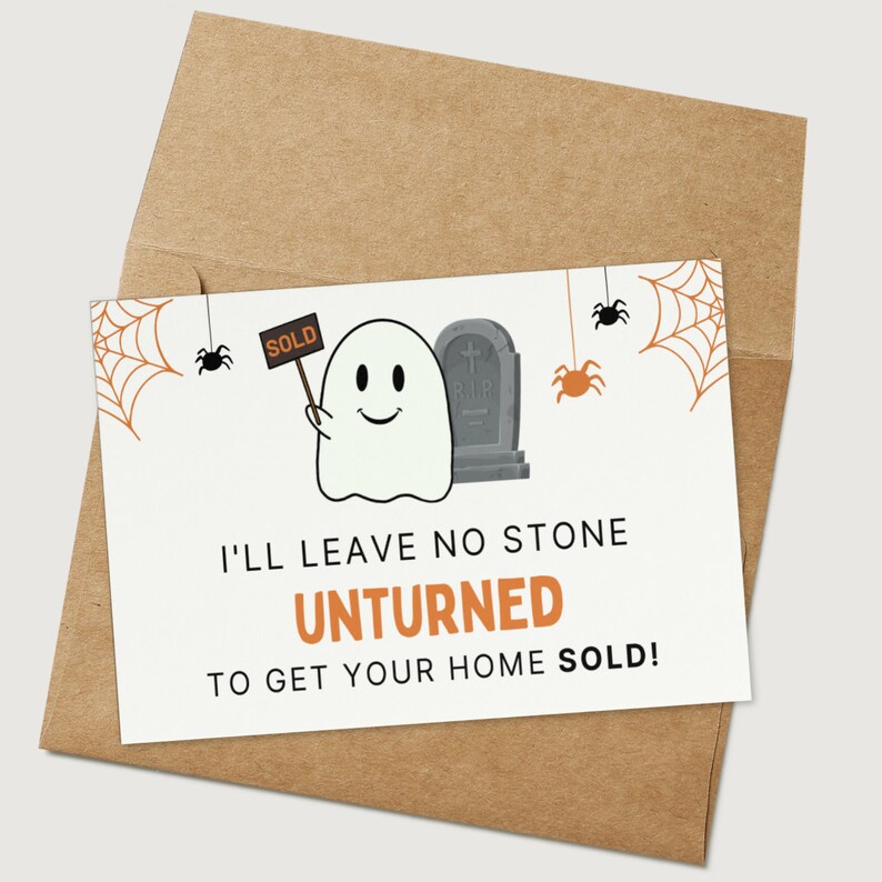 Printed Halloween Real Estate Postcards Envelopes Included Etsy