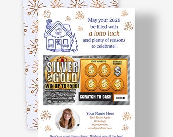 New Years Scratch Ticket Cards | Personalized Real Estate Client Appreciation Gift