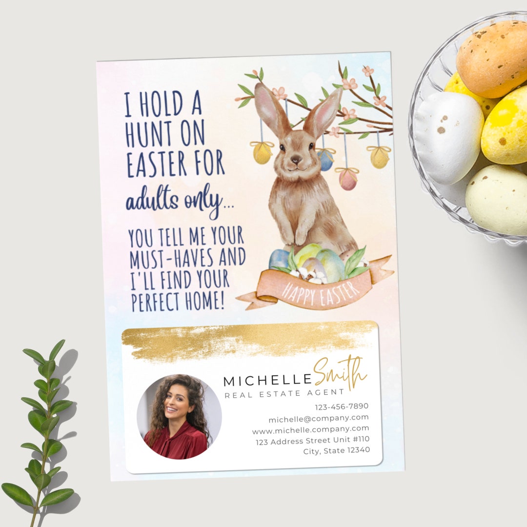 Set of Real Estate Easter Postcards With Envelopes Spring - Etsy