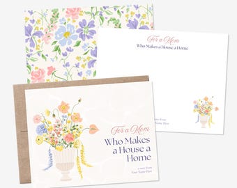 Happy Mother's Day Notecards | Personalized Realtor Client Cards | Set of 10 with Envelopes