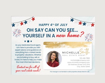 real estate postcards 4th of july