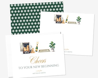 Happy Closing Day Notecards | Personalized Realtor Closing Gift | Set of 10 with Envelopes
