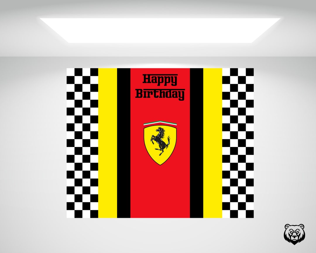 Ferrari Backdrop Ferrari Birthday Ferrari Banner - Etsy