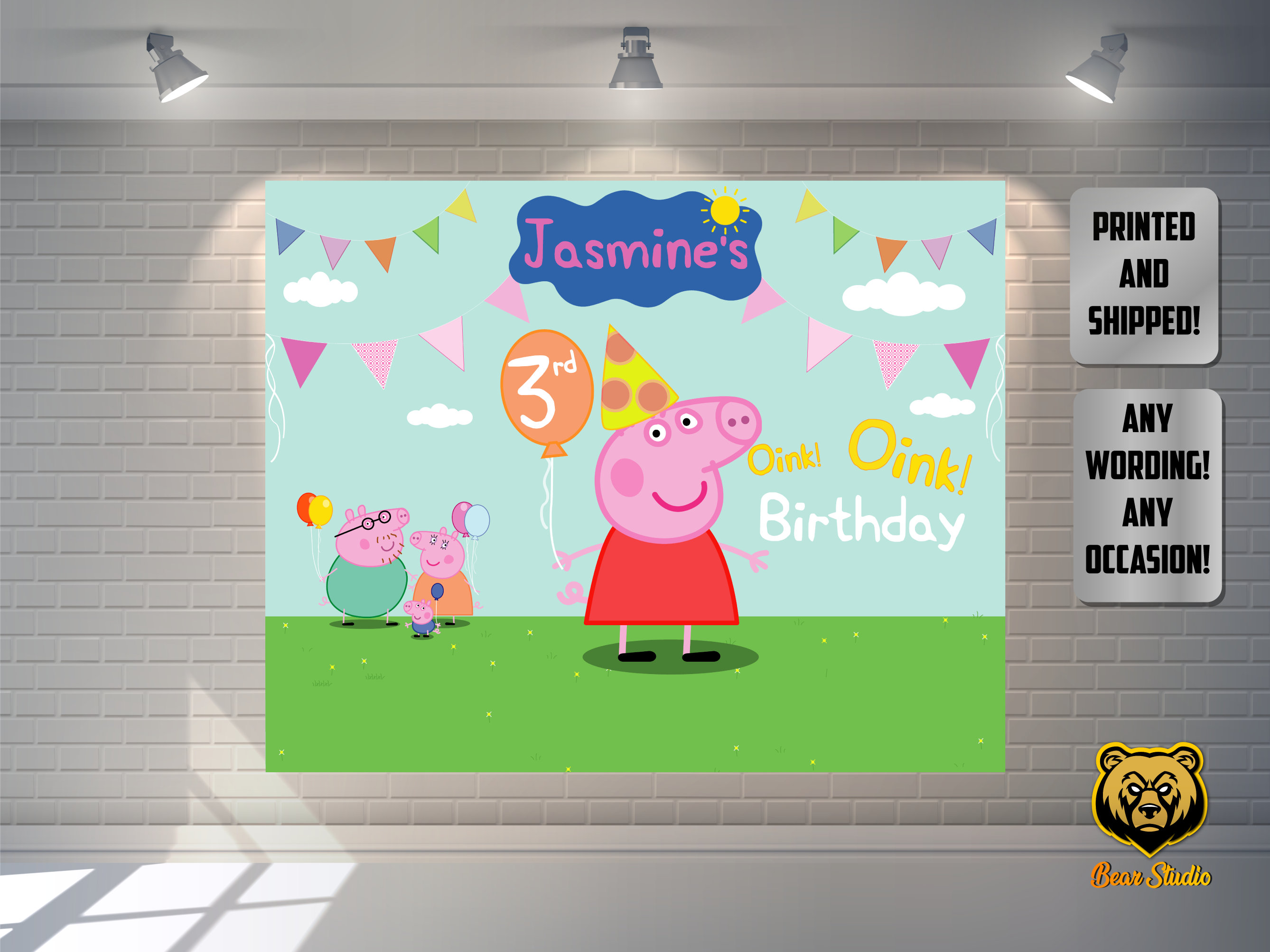 Imprime Expedie Fond Peppa Cochon Danniversaire Peppa Etsy France Imprime Expedie Fond Peppa Cochon Danniversaire Peppa Etsy France