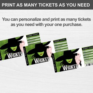 wicked musical surprise reveal tickets printable surprise
