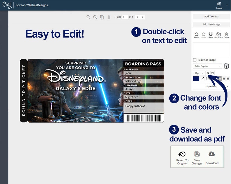 Disneyland & Disney World Star Wars Galaxy's Edge Tickets Etsy
