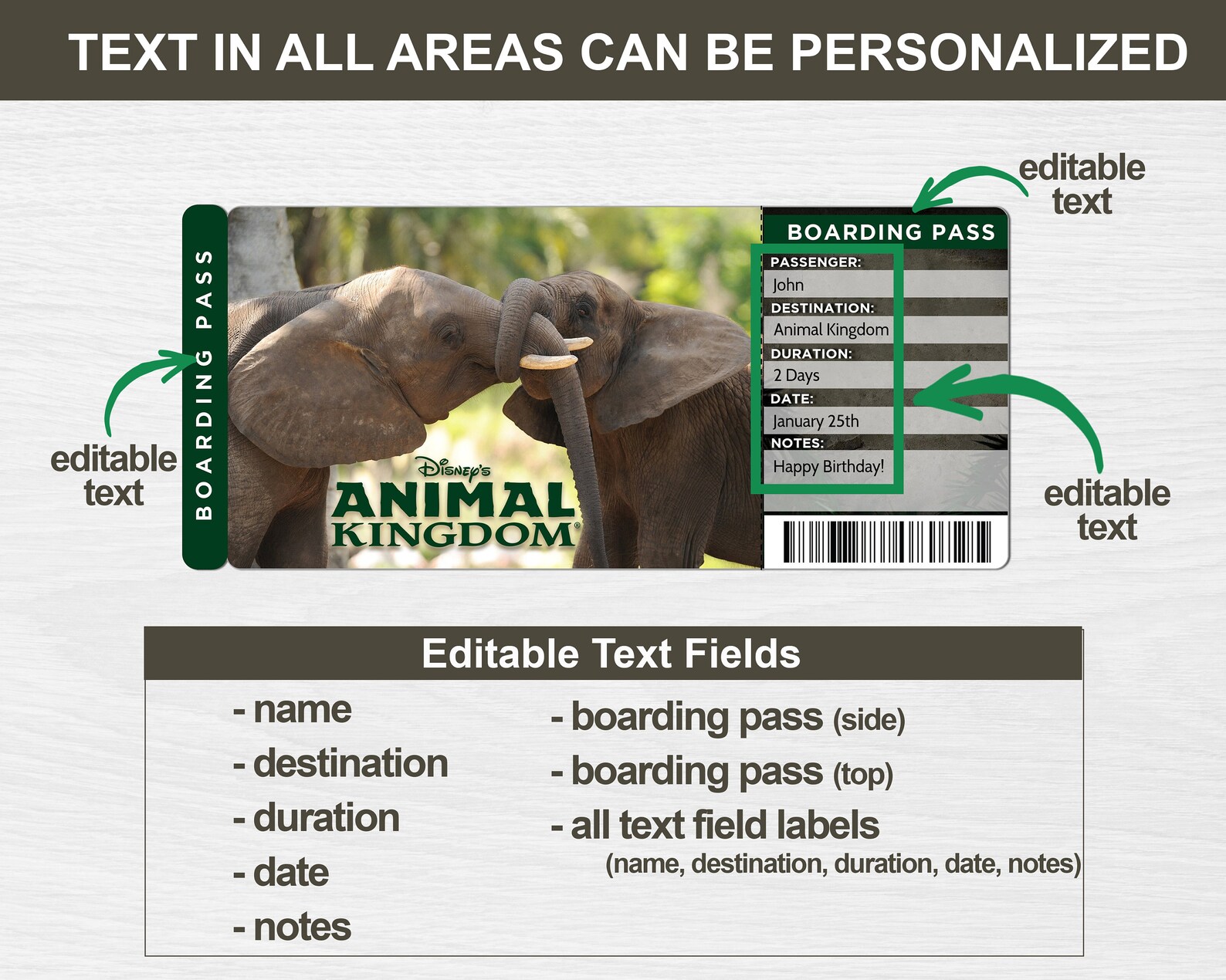 Animal Kingdom Surprise Trip Reveal Tickets Surprise Disney Etsy