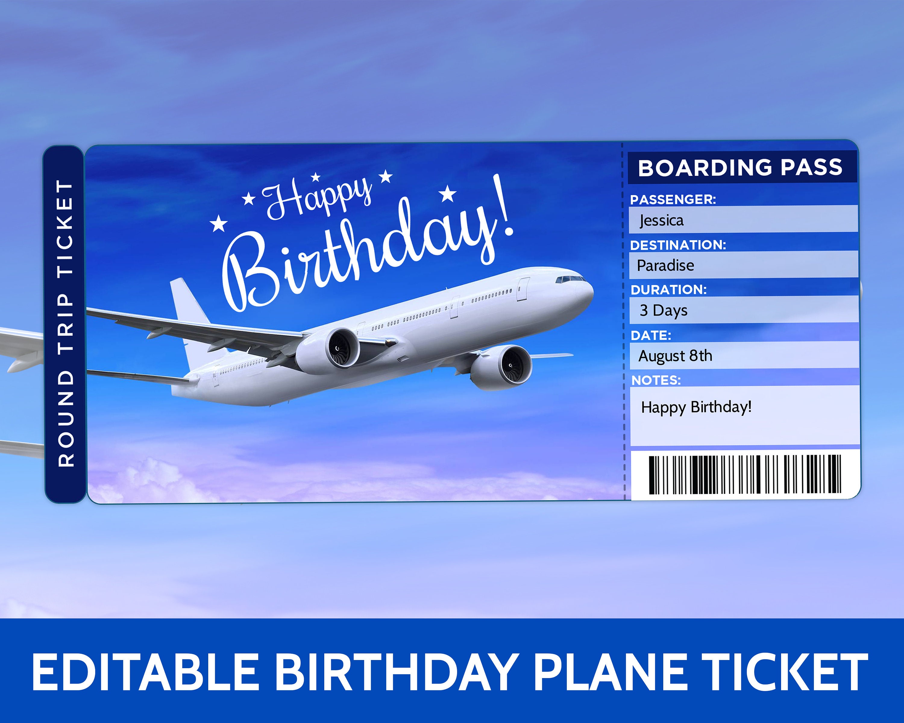 Printable Airplane Ticket Template Printable Boarding Pass 