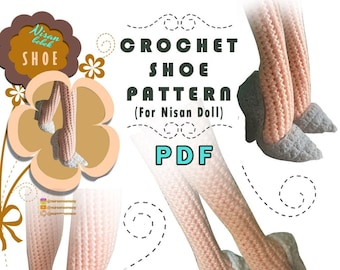 Pdf CROCHET SHOE PATTERN for Nisan (April Doll)