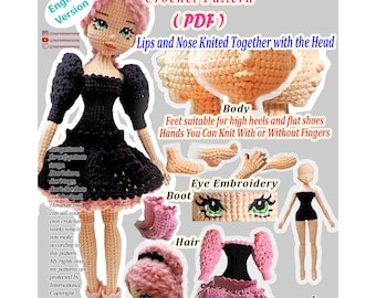 Lily Doll PATTERN Crochet Amigurumi PDF File