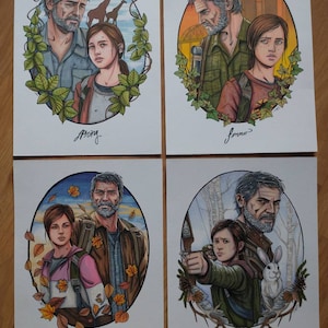 ORIGINAL ART The Last of Us Seasons 9x12 Illustrations fanart drawing