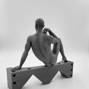 Jaxon Posing Naked for his Life Drawing Art Class // Solid 3D Printed Statue // MM96